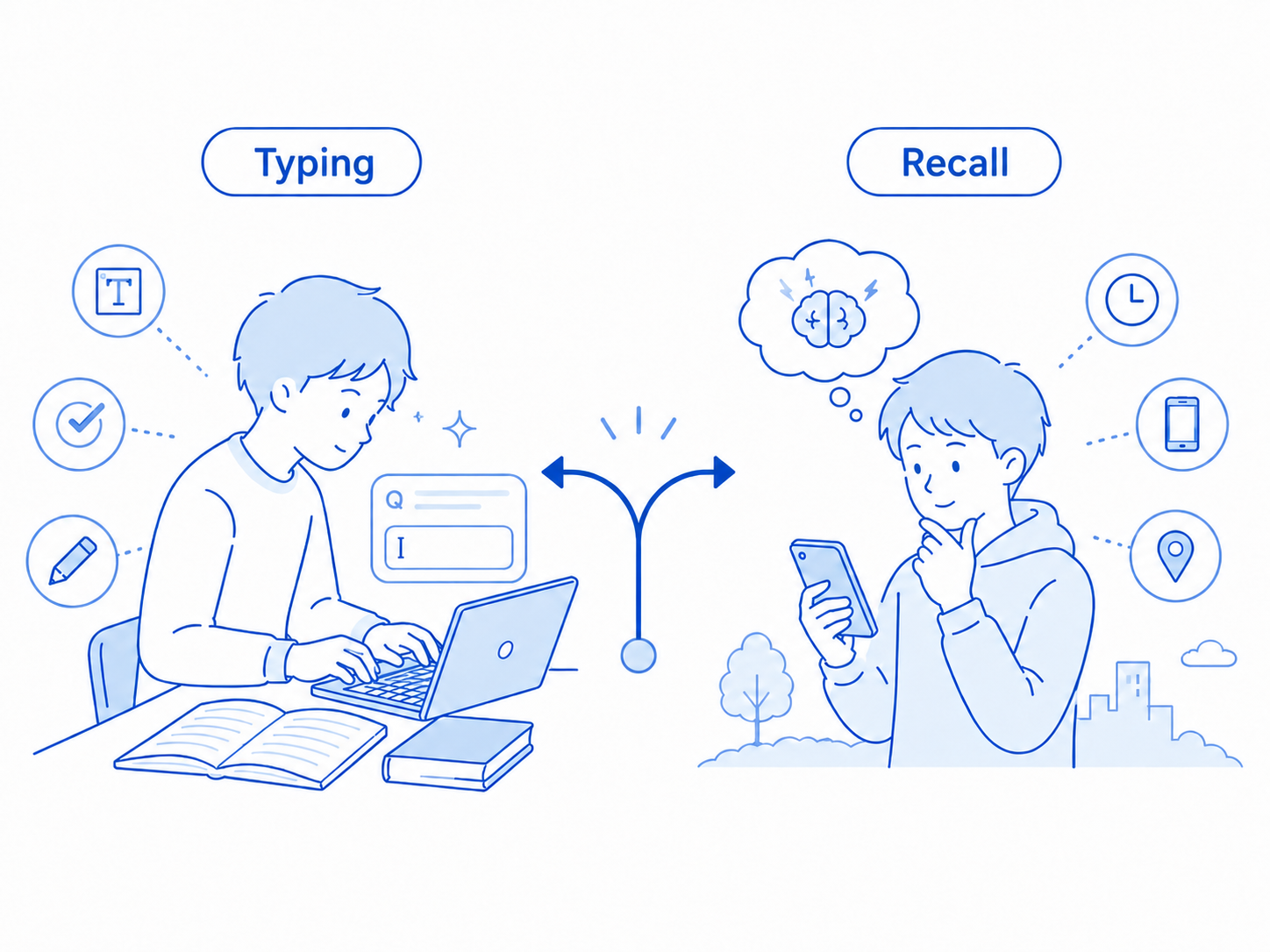 Two Ways to Review: Type It or Recall It